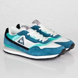 LE COQ SPORTIF Zenith Teal & Optic White Shoes Size 12